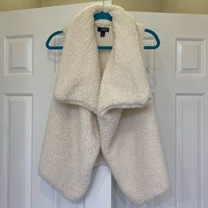 Fluffy White Sweater Vest